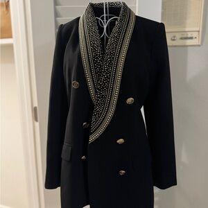Pierre Balmain Black Blazer with Gold Accents